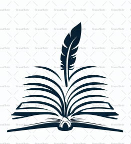 Offenes Buch und Feder